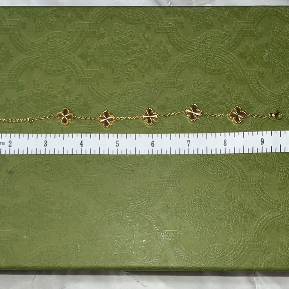 🍀3pk 18k Gold-Coated Clover Bracelets - Picture 3 of 3
